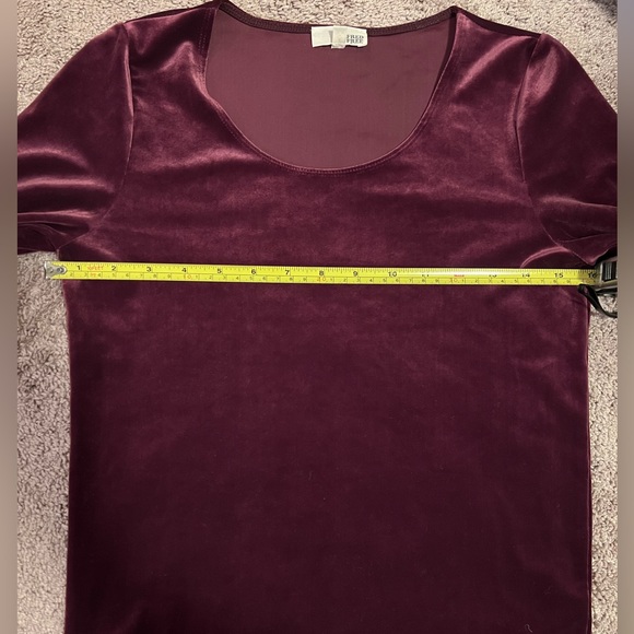 Aritzia Wilfred Free Long sleeve purple velour top. US S - Picture 3 of 5
